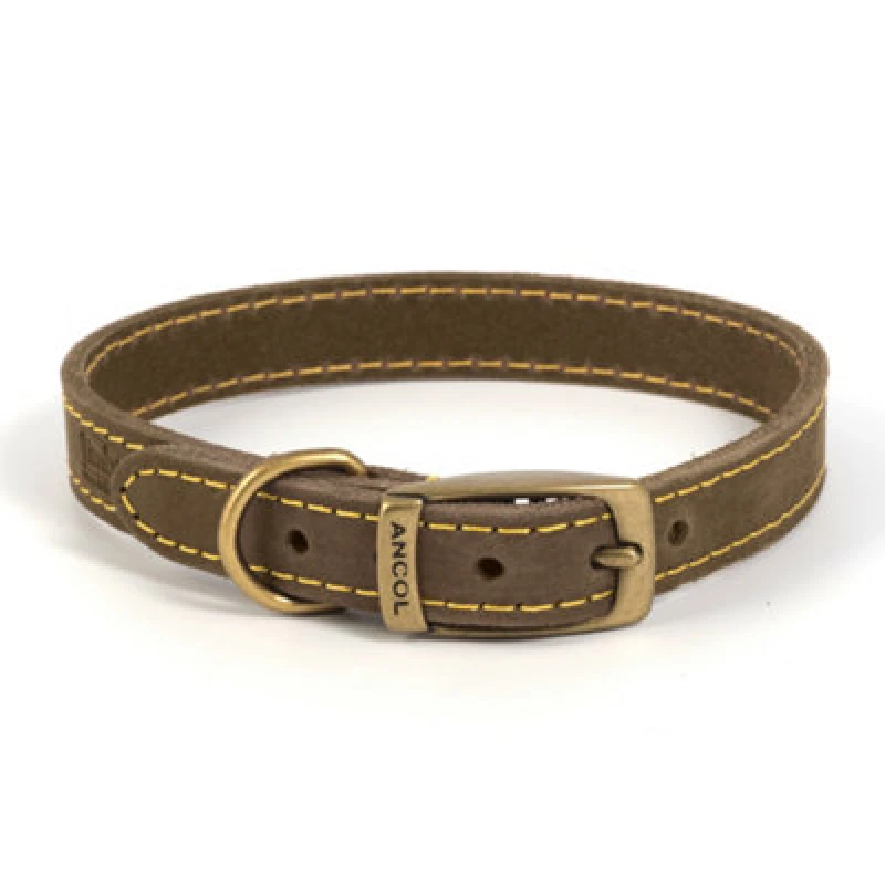 Image of Timberwolf Leather Collar Sable 25mm X50-59cm