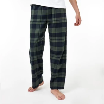 Image of Jack Wills Flannel Check Pyjama Bottoms - Green Check
