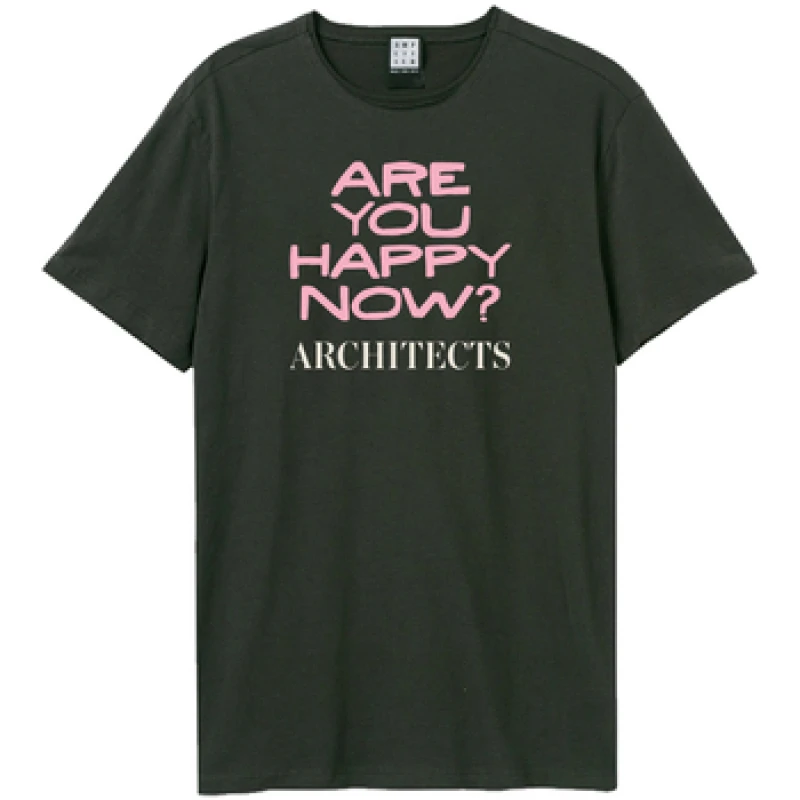 Image of Amplified Amplified Men Are You Happy Now Architects T-Shirt in Charcoal Size: X-Small Charcoal XS Male 5063652561256