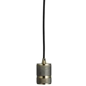 Image of Ceiling Pendant Light Antique Brass Plate 60W E27 Dimmable Cable Set