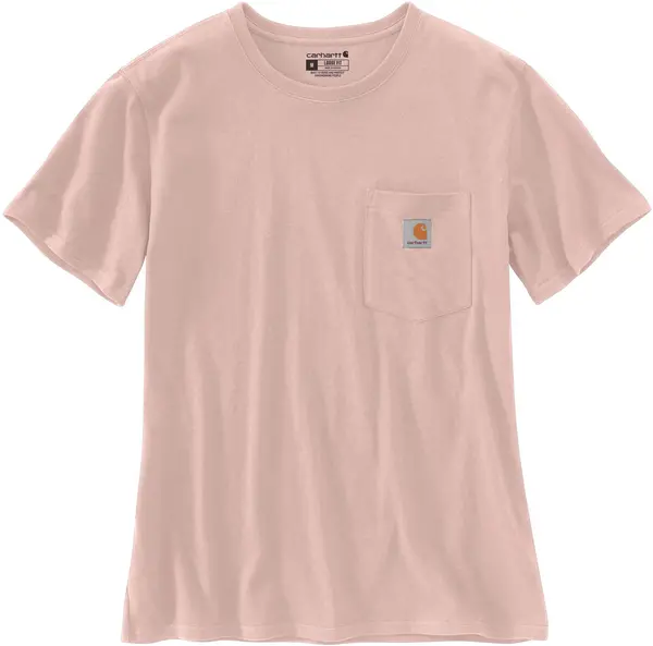 Image of Carhartt Workwear Pocket Womens T-Shirt, pink, Size XL
