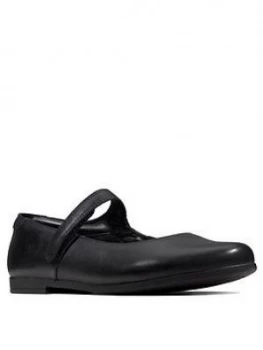 Image of Clarks Youth Scala Pure Mary Jane School Shoes - Black