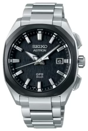 Image of Seiko SSJ007J1 Astron GPS Solar Titanium Black Dial Watch