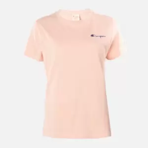Image of Champion Womens Small Script T-Shirt - Pink - M