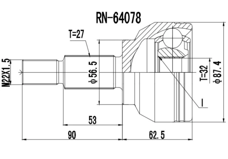 Image of PROCARO 77-RE-600 CV Joint Joint Kit,drive shaft (5)