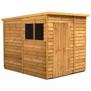 Image of Power Sheds 6 x 8ft Pent Overlap Dip Treated Shed