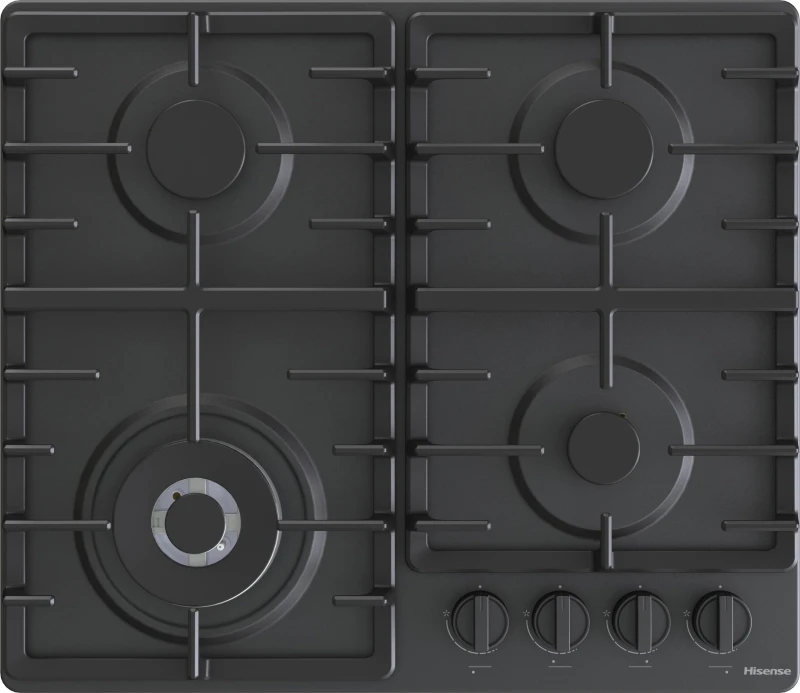 Image of Hisense GM663BHF 60cm 4 Burner Gas Hob - BLACK GM663BHF
