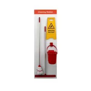 Image of Shadow Board - Cleaning Station Style C (Red)