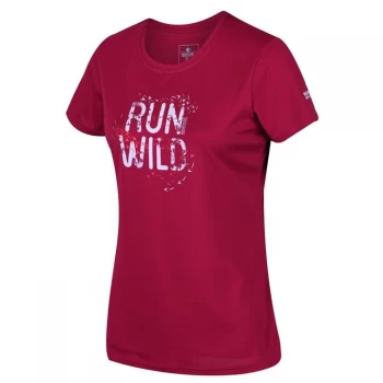 Image of Regatta Pink 'Fingal V' Active Printed T-Shirt - 10