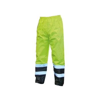 Image of Scan SCAWWHVMTMYB Hi-Vis Yellow/Black Motorway Trousers - M (36in)