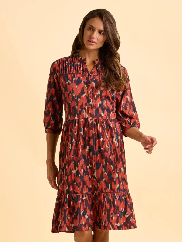 Image of Brakeburn Womens Aurora Dress in Red Size: 8 Red Female 8