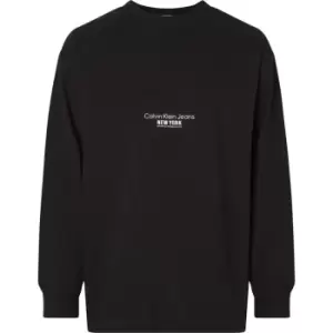 Image of Calvin Klein Jeans Motion Floral Graphic Ls Tee - Black