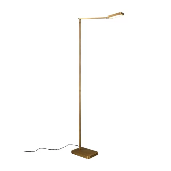 Image of Pavia Modern LED Integrated Floor Lamp Old brass 2300-3000-4000K