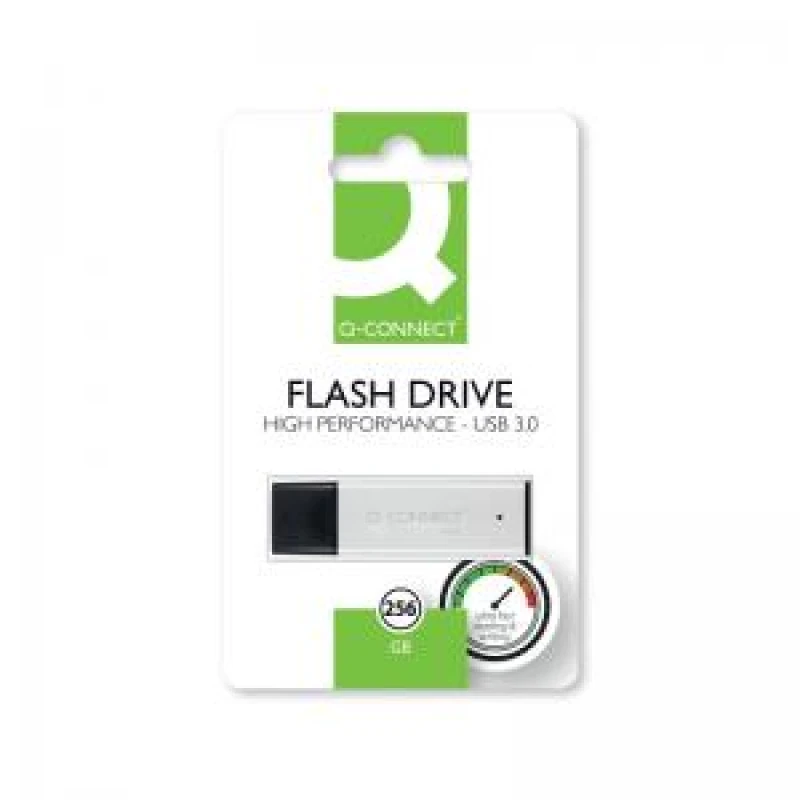 Image of Q - Connect Black/Silver USB 3.0 High Performance 256GB Flash Drive KF11510