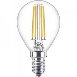 Image of Philips Lighting LED (monochrome) EEC A++ (A++ - E) E14 Droplet 6.5 W = 60 W Warm white (Ø x L) 4.5cm x 8cm