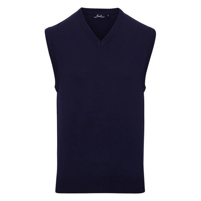 Image of Premier Premier Men Knitted Sleeveless Sweater Vest in Navy Size: X-Small Navy XS Male 5063425958184