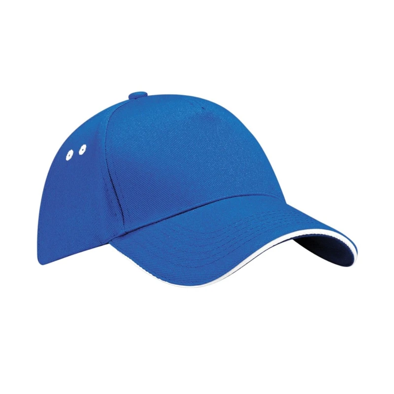 Image of Beechfield Womens 5 Panel Sandwich Peak Baseball Cap in Blue Blue Female One Size