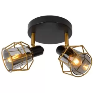 Image of Lucide NILA - Twin Ceiling Spotlight - 2xE14 - Black
