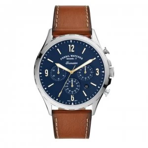 Image of Fossil Foreste Chronograph Watch - Brown/Blue