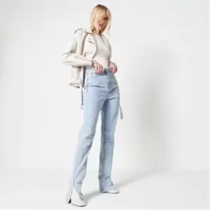 Image of Missguided Tall Wrath Straight Leg Jeans - Blue