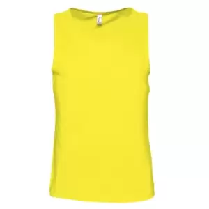 Image of SOLS Mens Justin Sleeveless Tank / Vest Top (L) (Lemon)