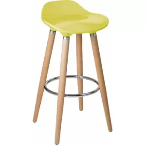 Image of Mustard ABS Bar Stool - Premier Housewares
