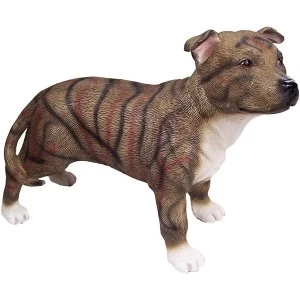 Image of Staffordshire Bull Terrier Dark Brown Figure By Leonardo