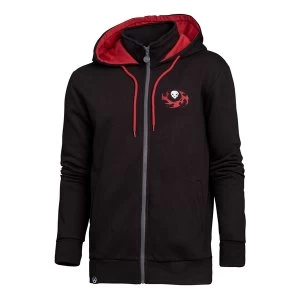 Image of Overwatch - Reaper Hero Male Small Full Length Zipper Hoodie - Black/Red