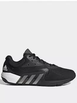 Image of adidas Dropset Trainer Shoes, Black/Silver/White, Size 7.5, Women