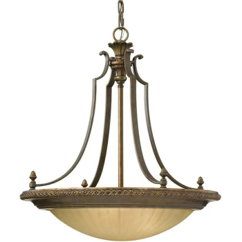 Image of Kelham Hall - 4 Light Ceiling Pendant Gold, Bronze, E27 - Elstead