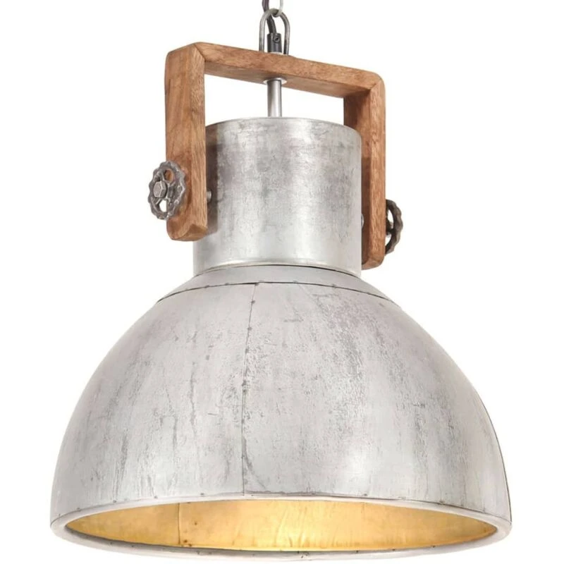 Image of VIDAXL Industrial Hanging Lamp 25 W Silver Round 40cm E27 vidaXL 8720286024133