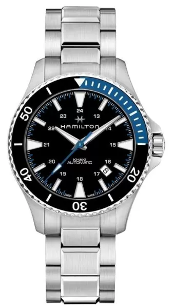 Image of Hamilton H82315131 Khaki Scuba Auto Stainless Steel Black Watch