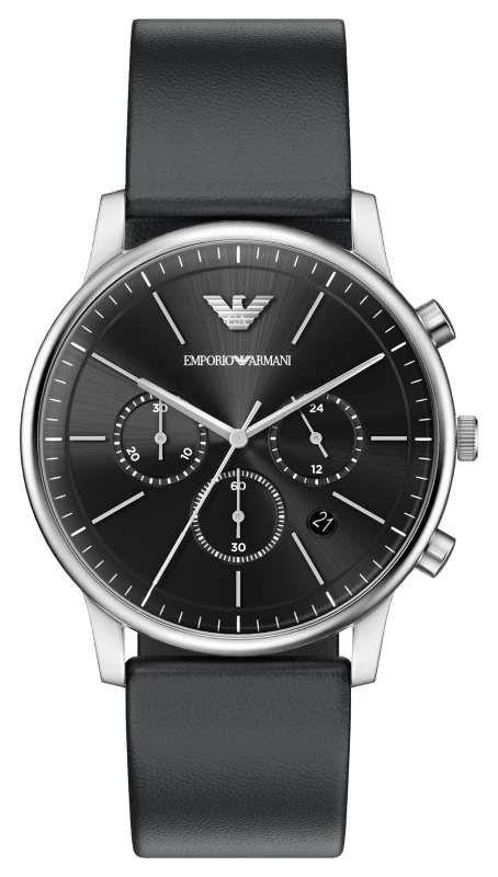 Image of Emporio Armani AR11774 Minimalist Chronograph (42mm) Black Watch