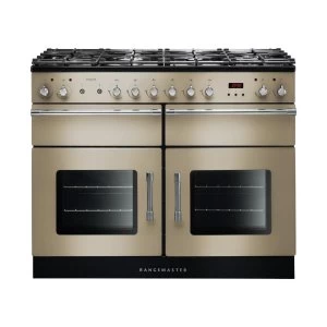 Image of Rangemaster ESP110DFFCR/C (122020) Esprit 110 Dual Fuel Range Cooker, Cream/Chrome