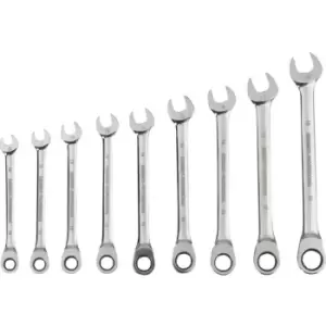 Image of Kennedy-Pro Metric Ratchet Combination Spanner Set, 10 to 19mm, Set of 9