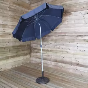 Image of 200cm Parasol Umbrella with Tilt Action in Dark Grey for Garden or Patio