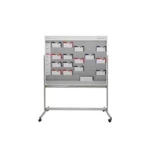 Image of EICHNER Planning board, mobile, HxWxD 1945 x 1550 x 640 mm, light grey