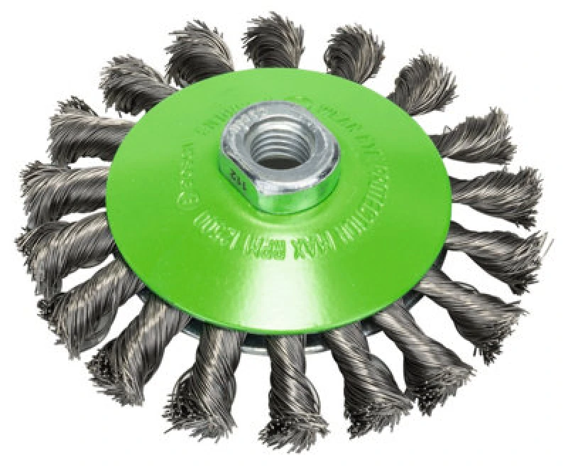 Image of Bosch 0.35mm Inox Knotted Wire Wheel Brush 2608622109 Diameter: 115mm