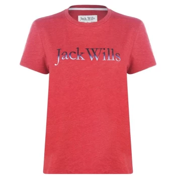 Image of Jack Wills Dolchester Graphic Boyfriend T-Shirt - Red