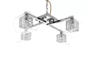 Image of Avignon 4 Light Ceiling Flush Chrome Fitting