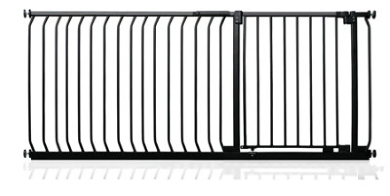 Image of Safetots Elite Pressure Safety Gate, 171Cm - 180Cm, Matt Black, Pressure Fit Stair Gate