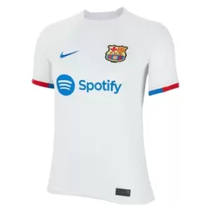 Image of Nike Barcelona Away Shirt 2023 2024 Juniors - White