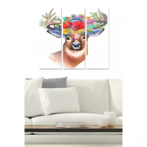 Image of MDF1998855 Multicolor Decorative MDF Painting (3 Pieces)