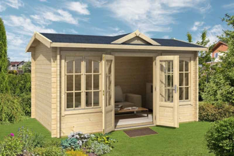 Image of Lasita Maja Kensington (4414340)-Log Cabin, Wooden Garden Room, Timber Summerhouse, Home Office - L440 X W292.1 X H239.4 Cm