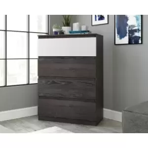 Image of Teknik Hudson 4 Drawer Chest Charcoal Ash