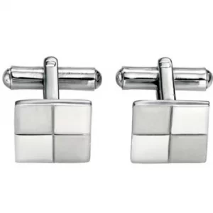 Image of Fred Bennett Stainless Steel Square Matt Polished Cufflinks V319