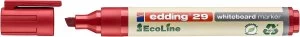 Image of edding 29 EcoLine Whiteboard Chisel Tip Marker Red PK10