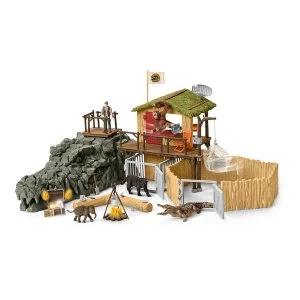 Image of Schleich - Wild Life Croco Jungle Research Station Play Set