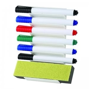 Image of Q-Connect Whiteboard Pen and Eraser Holder