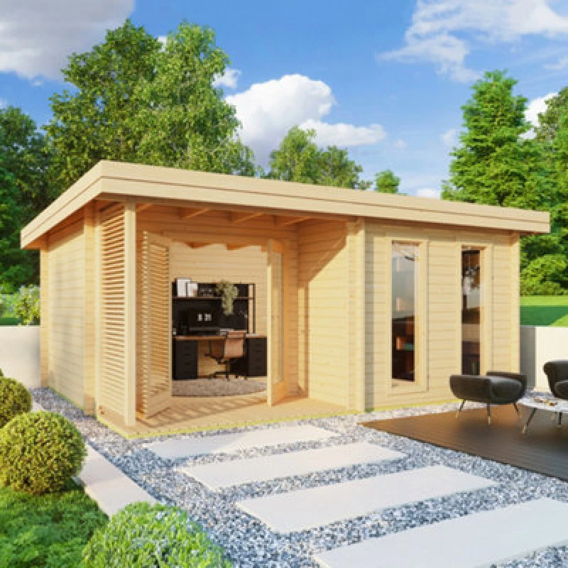 Image of Lasita Maja Lasita Orkney Summer House - 5.2M X 4M - Log Cabin Double Glazed With Porch